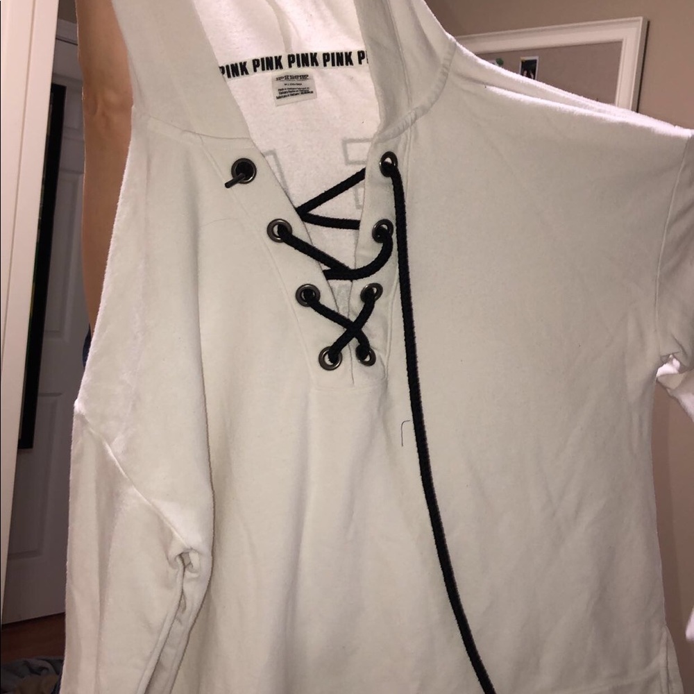 Victoria Secret PINK white hoodie